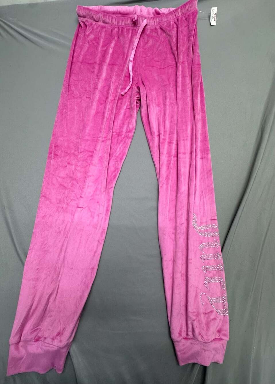 Juicy Couture Velour Sleepwear Pants Size L Pink Rhinestone